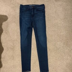 American Eagle Outfitters Women's Deep Blue Skinny Jeans
